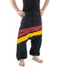 Sarouel homme "festival" noir tricolor poches zip
