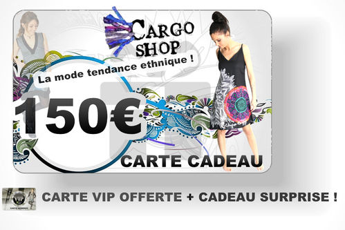 CARTE CADEAU DE 150€  (carte VIP offerte+ cadeau surprise !)